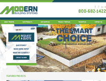 Tablet Screenshot of modernbuildingsystems.com